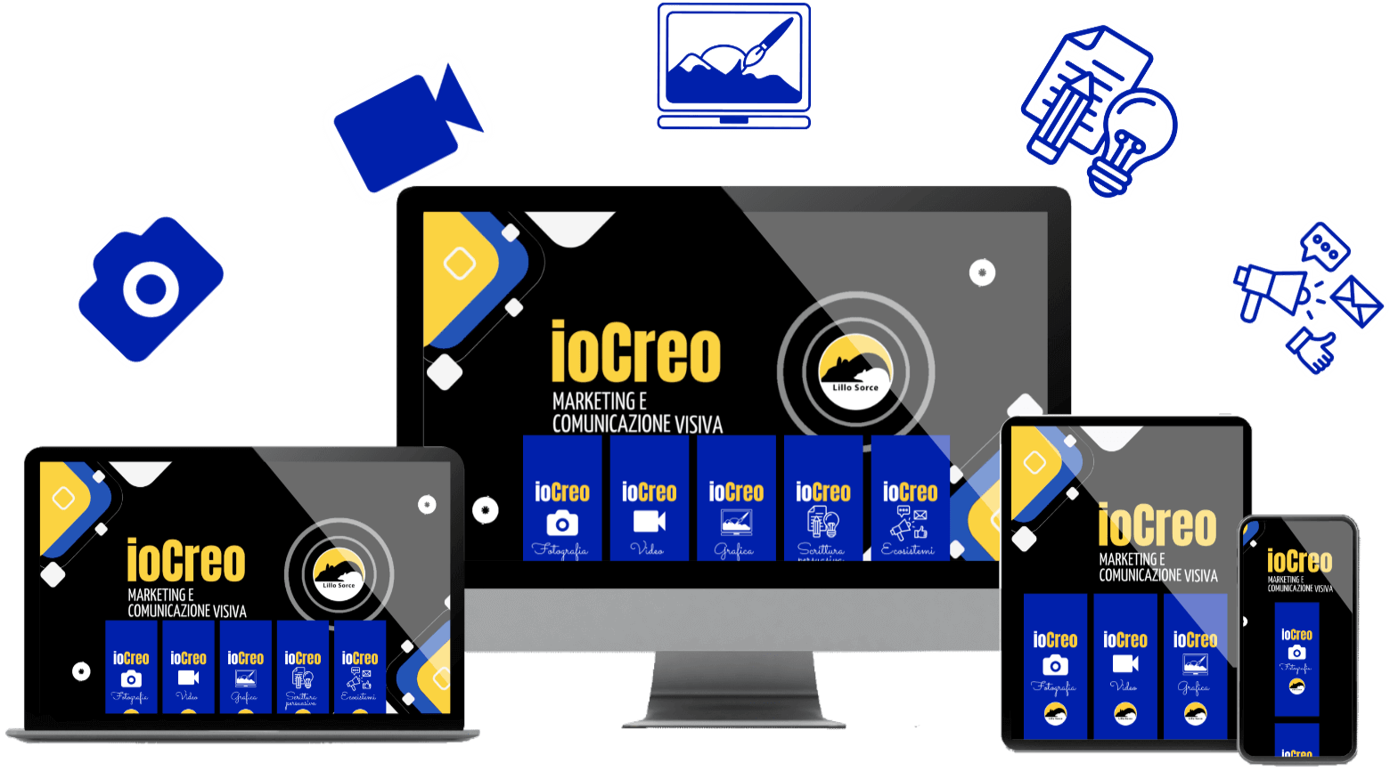 IoCreo — Marketing e Comunicazione Visiva su desktop, laptop, tablet e smartphone